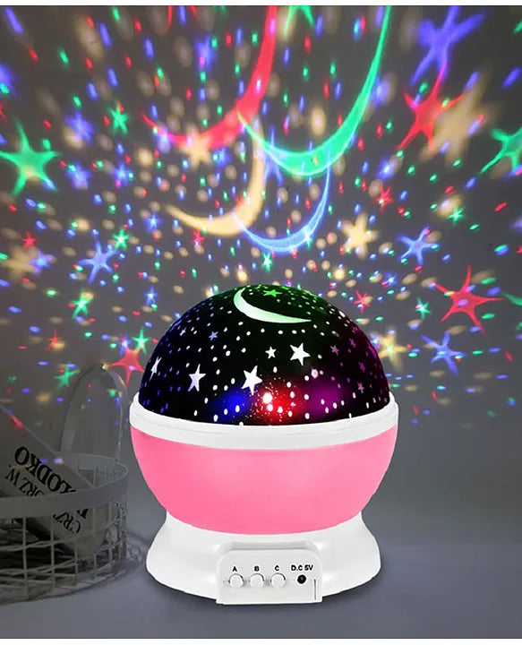 LunaGlow™ Rotating Color Changing Rotating Moon Night Projection Lamp