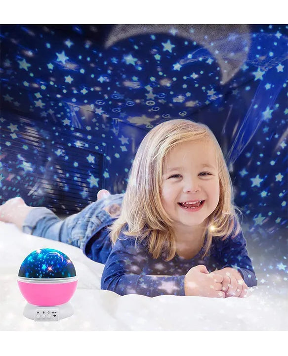 LunaGlow™ Rotating Color Changing Rotating Moon Night Projection Lamp