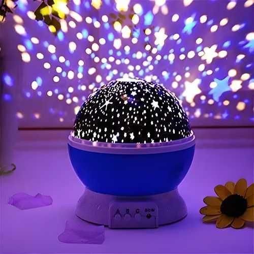 LunaGlow™ Rotating Color Changing Rotating Moon Night Projection Lamp