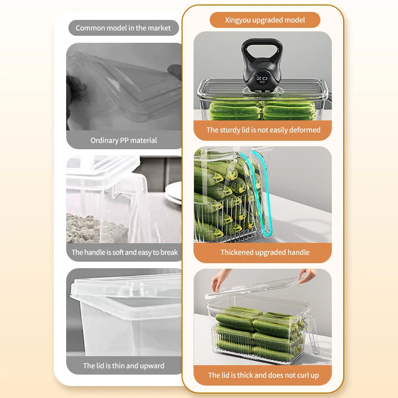 SealFresh™ Multipurpose - Pack of 6 Fridge Super Storage Box