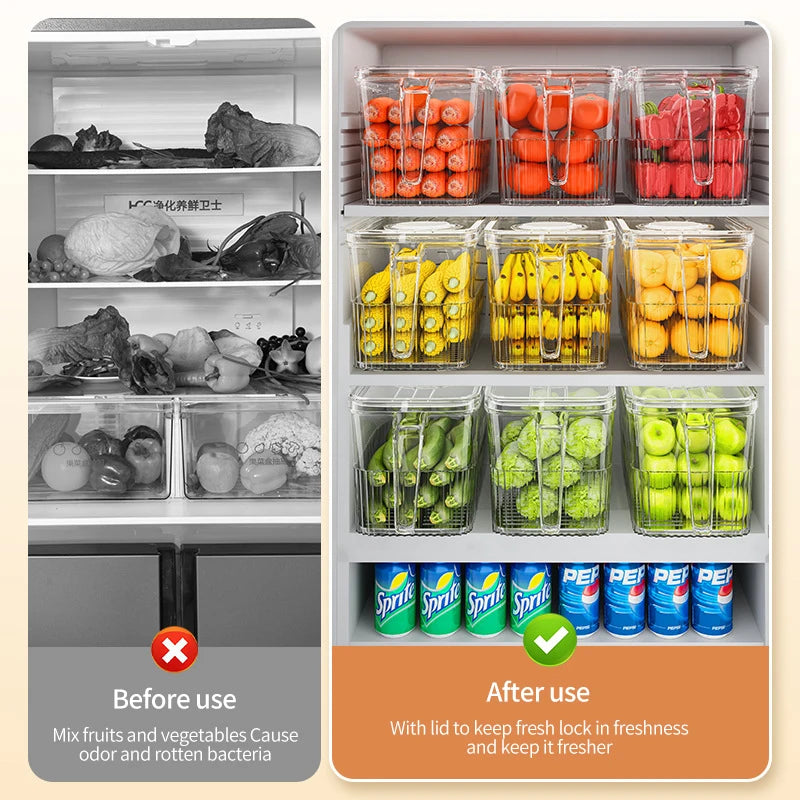 SealFresh™ Multipurpose - Pack of 6 Fridge Super Storage Box