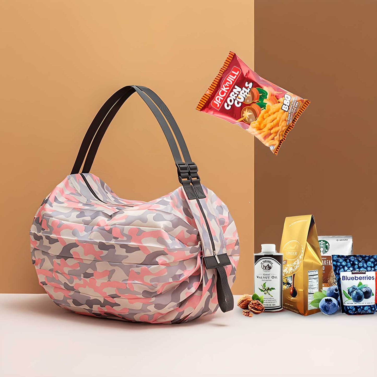 ToteEase™ 2-in-1 Set Two Pieces Foldable Shopping Bag